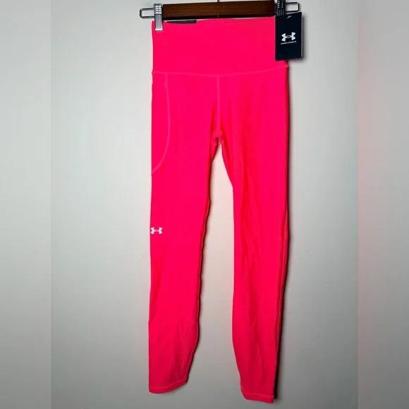 Under Armour Women's Vibrant Pink Leggings NWT Compression High Rise Ankle XS - Picture 2 of 5
